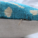 Canvello Handmade Tiger Print Blue Throw Pillows - 16X24 in