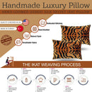 Canvello Handmade Tiger Print Velvet Throw Pillow with Down Insert - 16X24 in