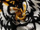 Canvello Handmade Velvet Throw Pillow with Bold Tiger Face Design - High-Quality 20x20 Inch Decorative Accent with Premium Down Feather Insert for Sofas, Couches, and Interior Design