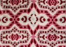 Canvello Handmade Velvet Throw Pillow with Red and Pink Ikat Design - High-Quality 20x20 Inch Decorative Accent with Premium Down Feather