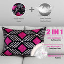 Canvello Hot Pink Throw Pillows For Couch Down Filled - 16x24 in