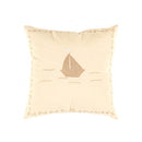 Canvello Indian White Cotton Pillow - 16" X 16"