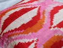 Canvello Invisible Zipper Silk Velvet Pink Red Throw Pillows - 20x20 in