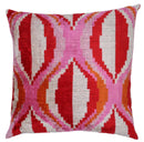 Canvello Invisible Zipper Silk Velvet Pink Red Throw Pillows - 20x20 in