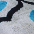 Luxury Blue Orbit Silk Velvet Pillow 16x24 Handmade Luxury Lumbar Cushion