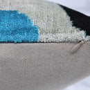 Luxury Blue Orbit Silk Velvet Pillow 16x24 Handmade Luxury Lumbar Cushion