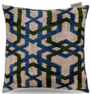 Canvello Luxury Blue Green Geometric Pillow for Couch - 16x16 inch