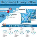 Canvello Luxury Blue Throw Pillows For Couch - 16x16 inch