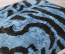 Canvello Luxury Blue Tiger Print Pillow for Couch - 16x16 inch