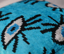 Canvello Luxury Congress Blue Turquoise Evil Eye Pillow for Couch - 16x16 inch