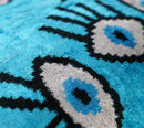 Canvello Luxury Congress Blue Turquoise Olive Evil Eye Pillow for Couch | 16 x 24 in (40 x 60 cm)