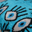 Canvello Luxury Congress Blue Turquoise Olive Evil Eye Pillow for Couch | 16 x 24 in (40 x 60 cm)