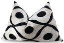 Canvello Luxury Decorative Black White Throw Pillow | 16 x 24 in (40 x 60 cm)
