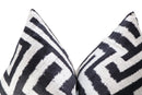 Canvello Luxury Decorative Black White Throw Pillow | 16 x 24 in (40 x 60 cm)