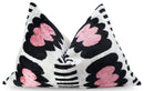 Canvello Luxury Decorative Pink Black White Throw Pillow | 16 x 24 in (40 x 60 cm)