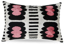 Canvello Luxury Decorative Pink Black White Throw Pillow | 16 x 24 in (40 x 60 cm)