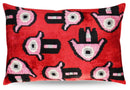 Canvello Luxury Decorative Red Pink Black Throw Pillow | 16 x 24 in (40 x 60 cm)