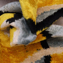 Canvello Luxury Decorative Yellow Gray Pillow With Down Insert- 16x24 in