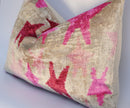 Canvello Luxury Fabric Hot Pink Throw Pillow with Down Insert - 16X24 in