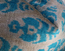 Canvello Luxury Floral Blue White Handmade Throw Pillow - 16x24 in