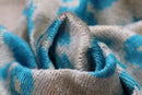 Canvello Luxury Floral Blue White Handmade Throw Pillow - 16x24 in