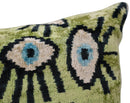 Canvello Luxury Green Smoke Olive Evil Eye Pillow for Couch| 16 x 24 in (40 x 60 cm)