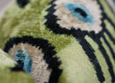 Canvello Luxury Green Smoke Olive Evil Eye Pillow for Couch| 16 x 24 in (40 x 60 cm)