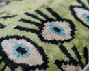 Canvello Luxury Green Smoke Olive Evil Eye Pillow for Couch| 16 x 24 in (40 x 60 cm)
