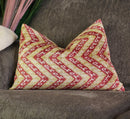 Canvello Luxury Light Brown Pink Throw Pillow Down Filled - 16x24 in