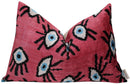 Canvello Luxury Pinkish Red Evil Eye Pillow for Couch | 16 x 24 in (40 x 60 cm)