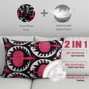 Canvello Luxury Red Pomegranate Velvet Throw Pillows - 16x24 in