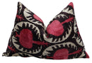 Canvello Luxury Red Pomegranate Velvet Throw Pillows - 16x24 in