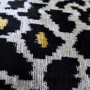 Canvello Luxury Tiger Print Black Gold Throw Pillow with Down Insert