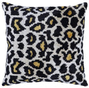Canvello Luxury Tiger Print Black Gold Throw Pillow with Down Insert