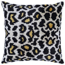 Canvello Luxury Tiger Print Black Gold Throw Pillow with Down Insert