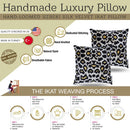 Canvello Luxury Tiger Print Black Gold Throw Pillow with Down Insert