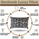 Canvello Luxury Tiger Print Black Gold Velvet Silk Pillow - 16X24 in