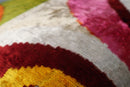 Multicolor Rainbow Silk Velvet Pillow 16x24 Handmade Luxury Cushion