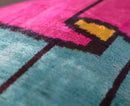 Canvello Multi Color Rainbow Handmade 16x24 Silk Velvet Pillow, Organic Veg Dyed, Down/Feather Filled