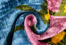 Canvello Multi Color Rainbow Handmade 16x24 Silk Velvet Pillow, Organic Veg Dyed, Down/Feather Filled