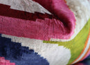 Multicolor Rainbow Silk Velvet Pillow 16x24 Handmade Luxury Cushion
