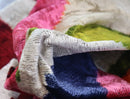 Multicolor Rainbow Silk Velvet Pillow 16x24 Handmade Luxury Cushion