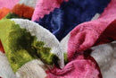 Multicolor Rainbow Silk Velvet Pillow 16x24 Handmade Luxury Cushion