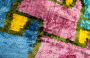 Canvello Multi Color Rainbow Handmade 16x24 Silk Velvet Pillow, Organic Veg Dyed, Down/Feather Filled