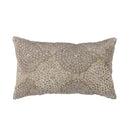Canvello Naples Embroidered Pillow, Beige/Taupe