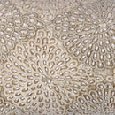 Canvello Naples Embroidered Pillow, Beige/Taupe