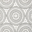 Canvello Naples Embroidered Pillow, Grey/Ivory