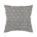 Canvello Naples Embroidered Pillow, Grey/Ivory