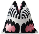 Canvello Pink Black White  Pillows With Luxury Decorative Cover - 16x16 in