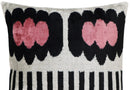 Canvello Pink Black White  Pillows With Luxury Decorative Cover - 16x16 in
